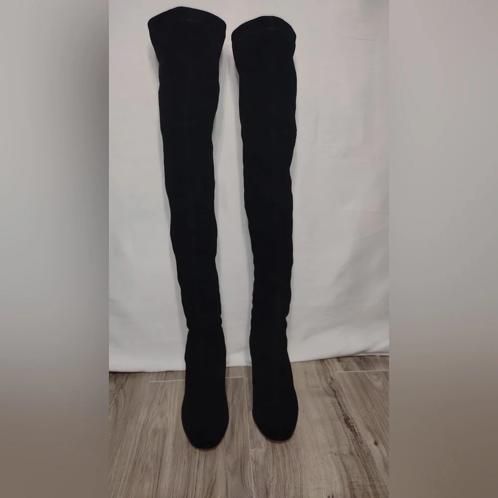 SOPHIA WEBSTER Black Over-the-Knee Women's Boots size 8.5 pre owned